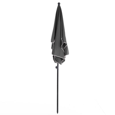 Aluminium Umbrella Parasol, 200Lx125Wx235H Cm-Grey