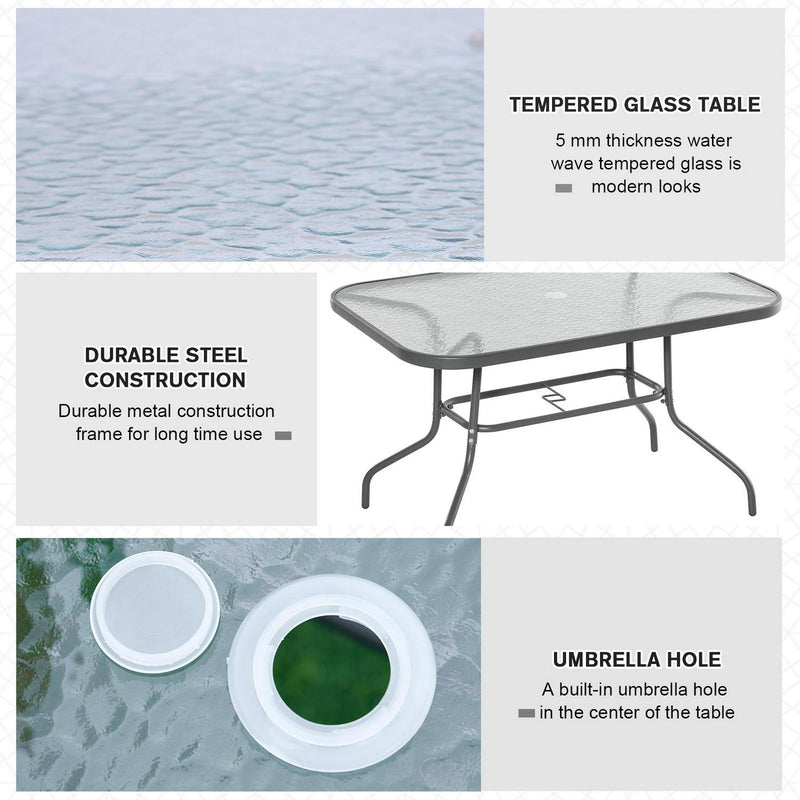 Aquatex Glass Garden Table