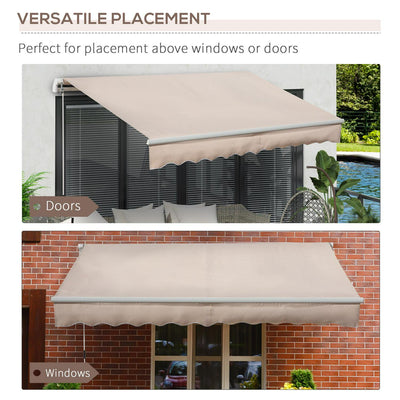 3 X 2m Manual Retractable Awning - Beige