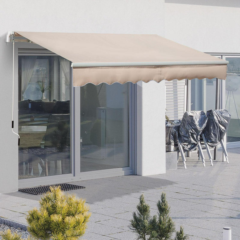 3 X 2m Manual Retractable Awning - Beige