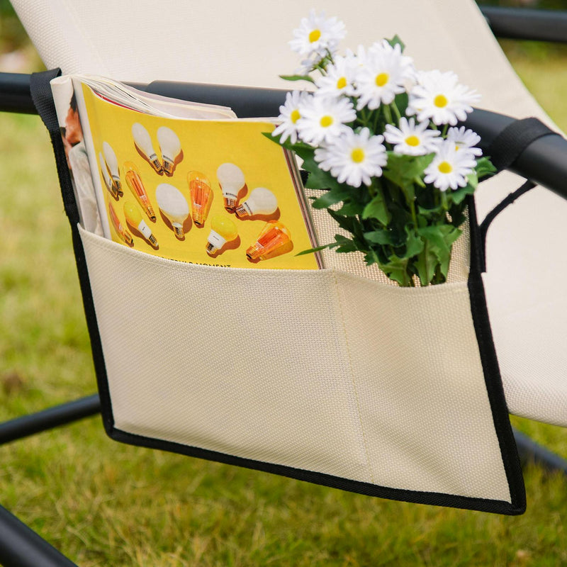 Breathable Mesh Rocking Chair - Cream White