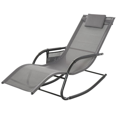 Breathable Mesh Rocking Chair - Grey