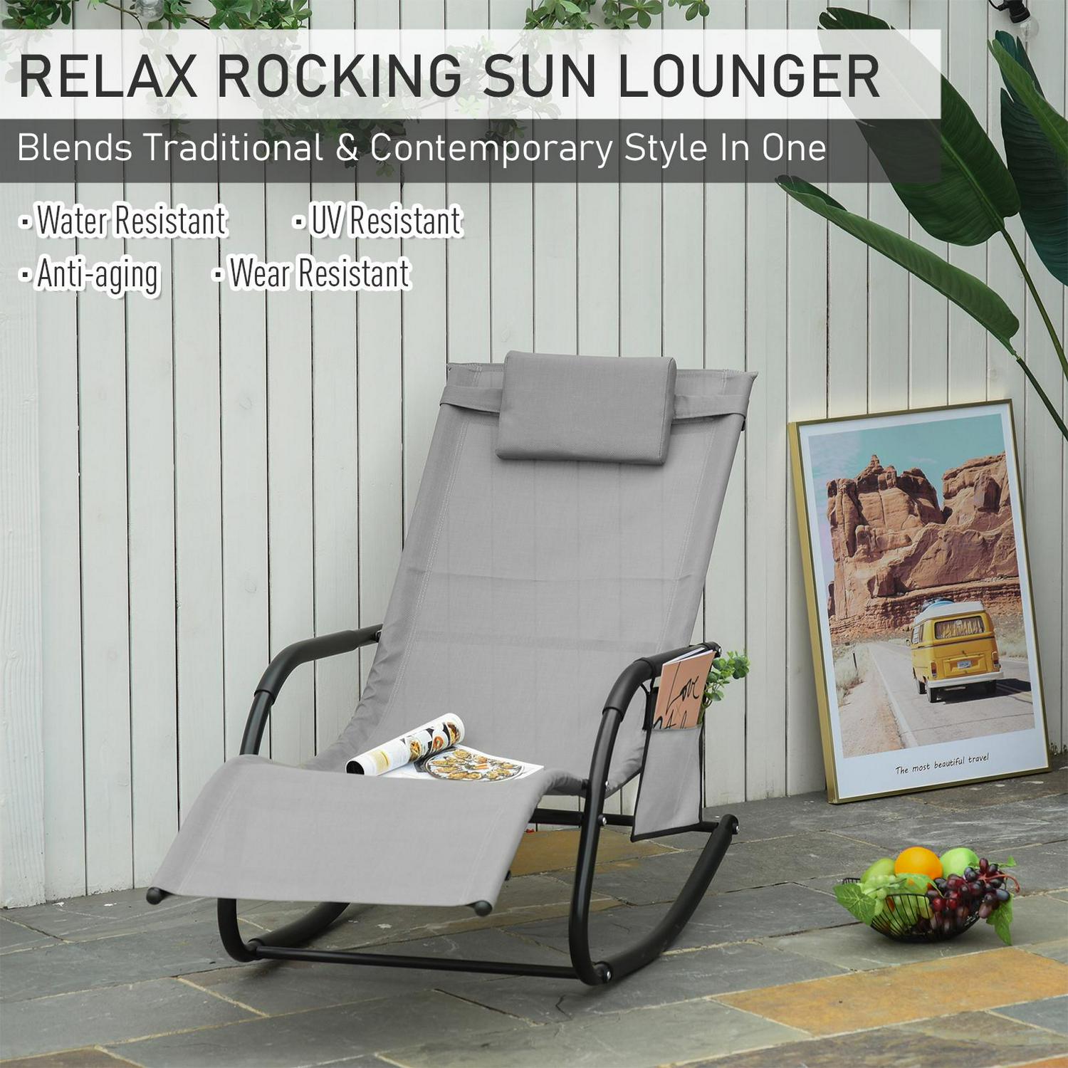 Mesh store rocking chair