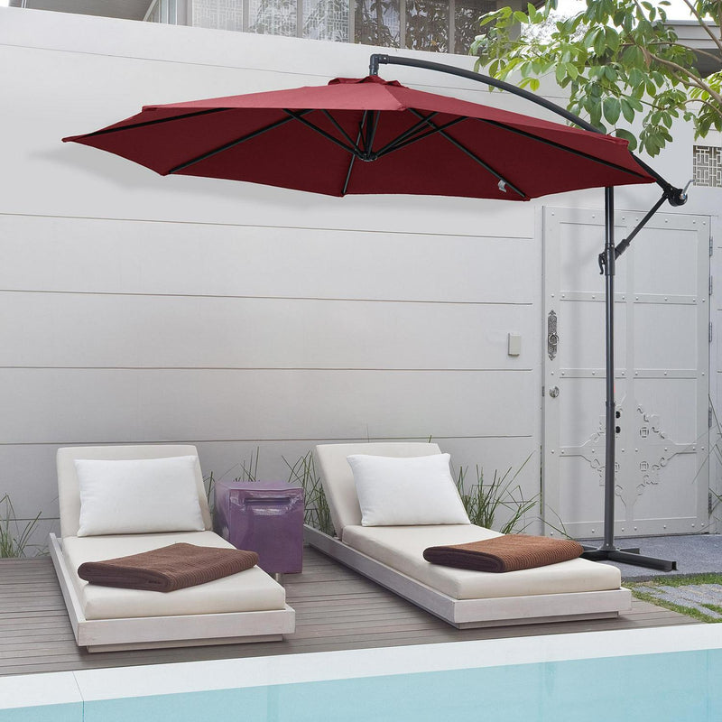 Cantilever Umbrella Parasol - Red