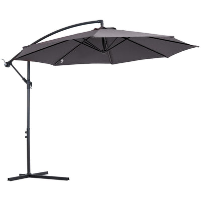 Cantilever Umbrella Parasol Hanging Banana Steel Dark Grey 3M Patio