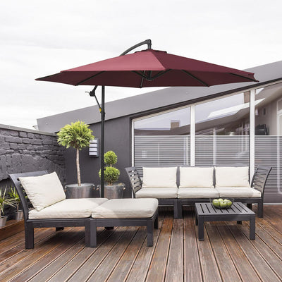 Cantilever Umbrella Parasol - Red