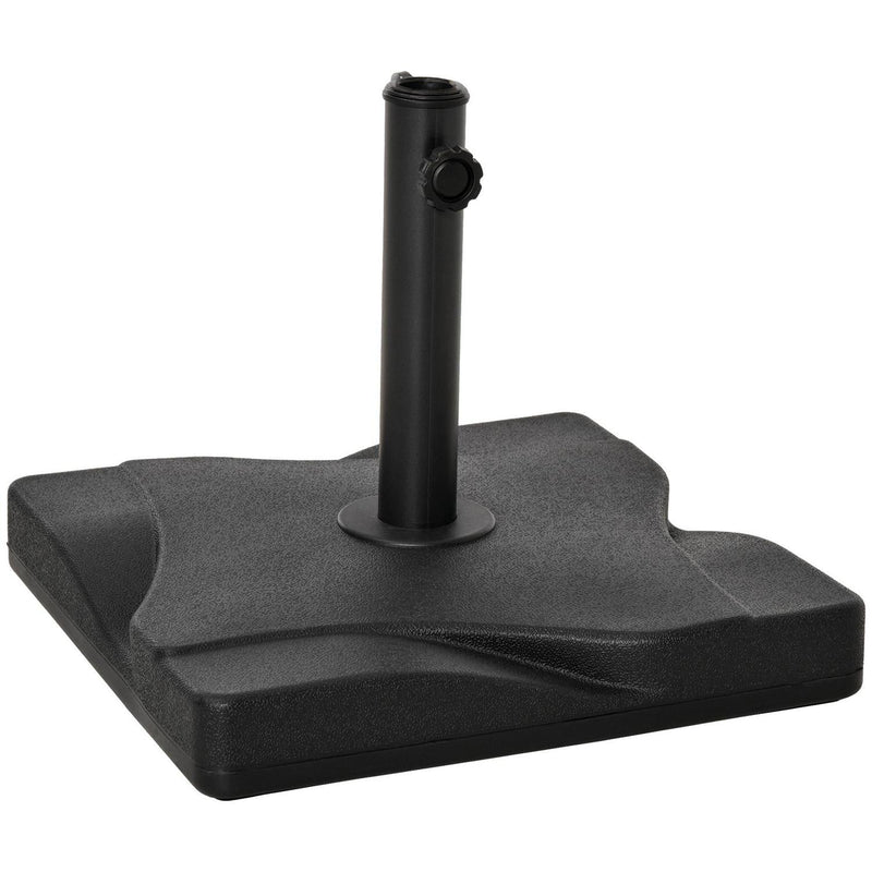 Cement Outdoor Garden Square Parasol Base Black