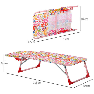 Children's Adjustable Lounger - Patterned Pink