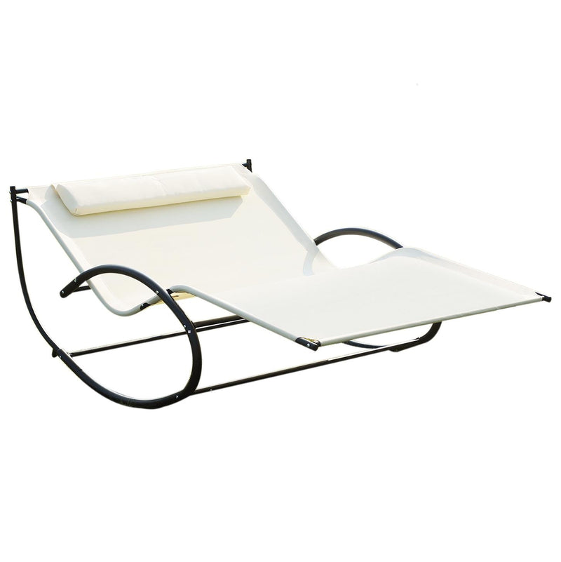 Double Hammock Chair Lounger - Cream White