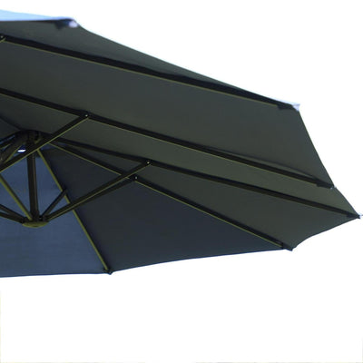 Double-side Umbrella Parasol, 2.7x4.6Wx2.4H M-Blue