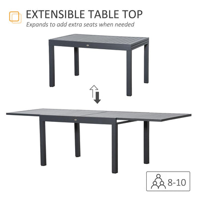 Extendable Garden Table- Grey