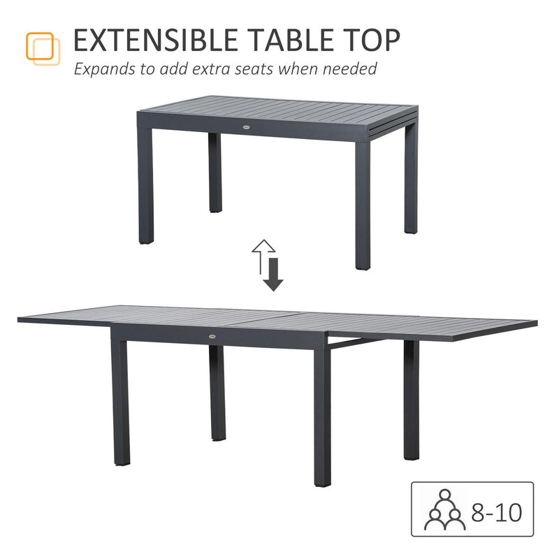 Extendable Garden Table- Grey