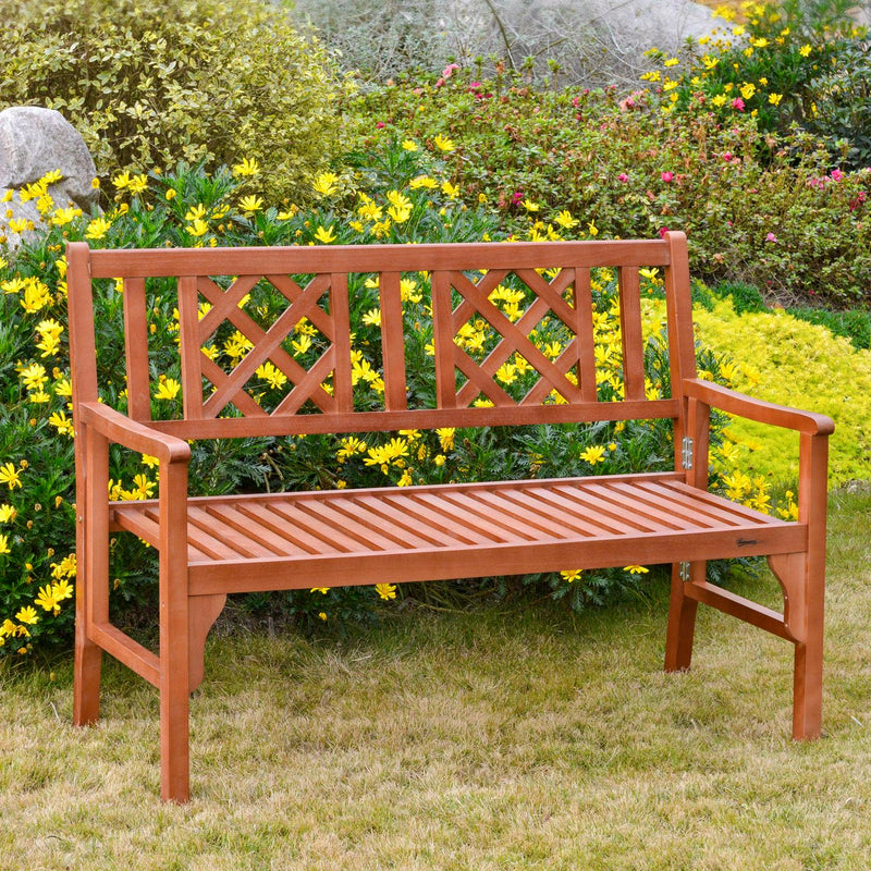 Foldable Garden Bench- Brown