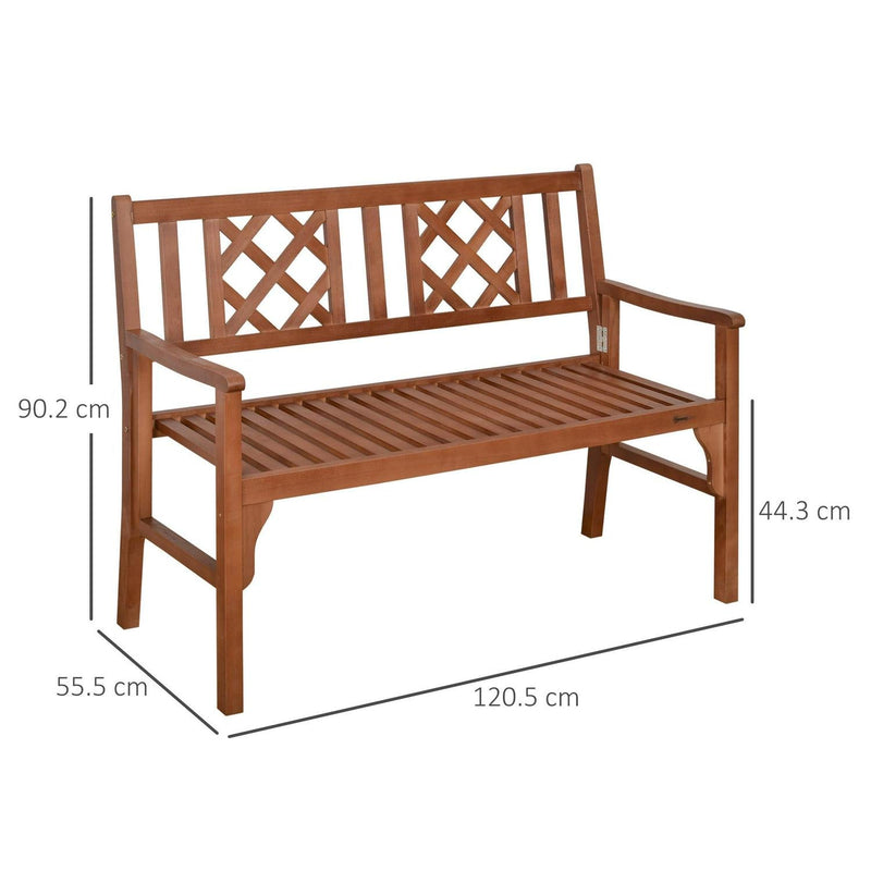 Foldable Garden Bench- Brown