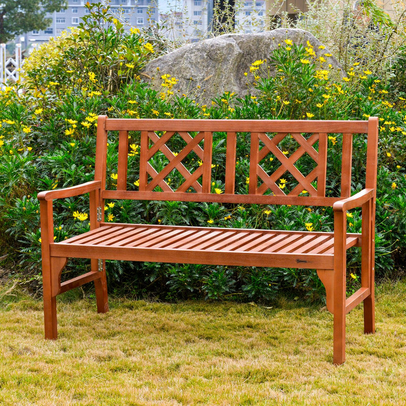 Foldable Garden Bench- Brown