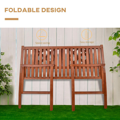 Foldable Garden Bench- Brown