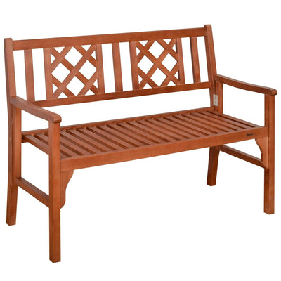 Foldable Garden Bench- Brown