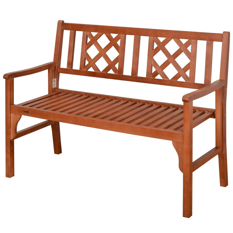 Foldable Garden Bench- Brown