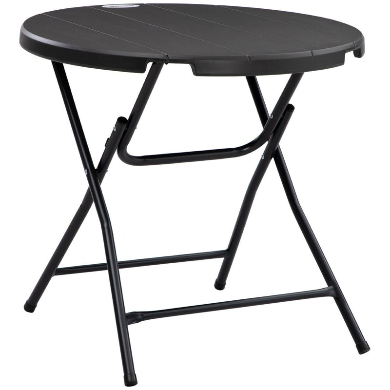 Foldable Round Garden Table- Dark Grey