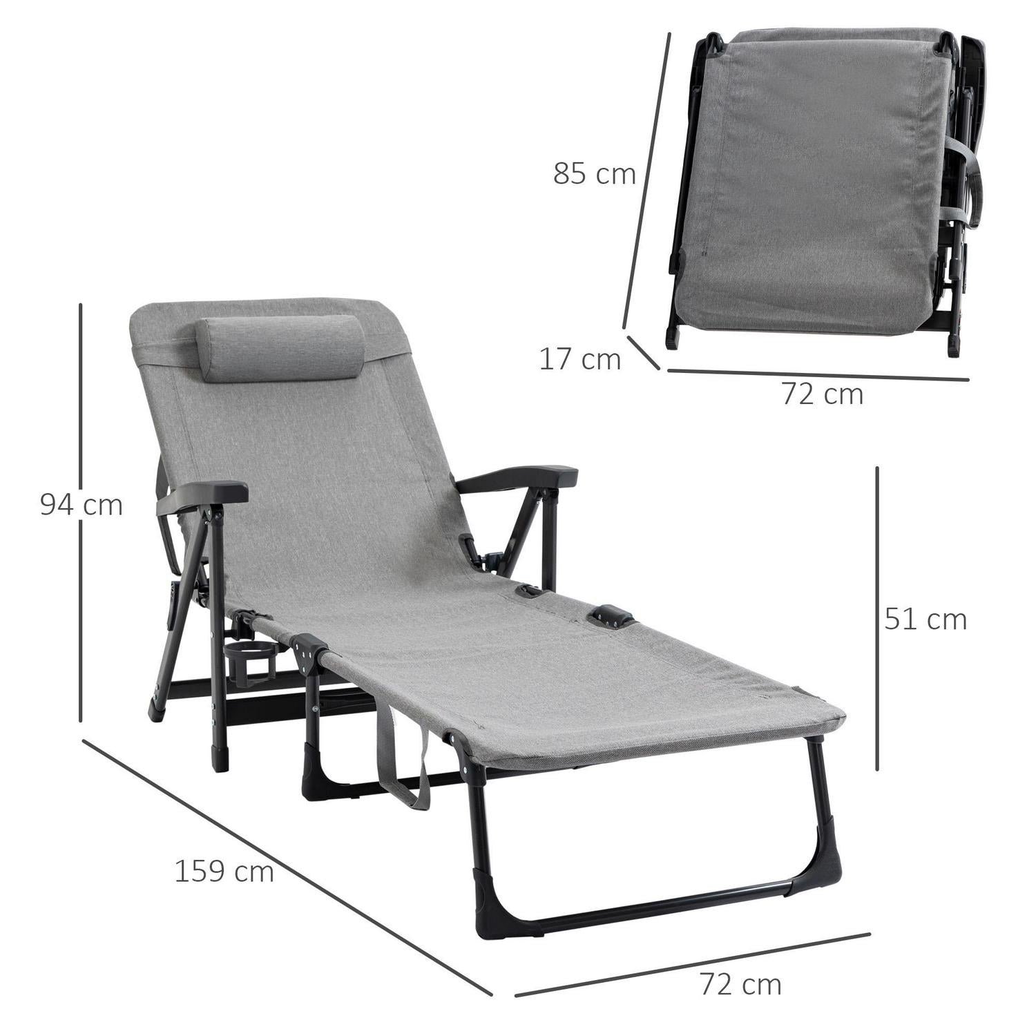 Foldable chaise store lounge outdoor