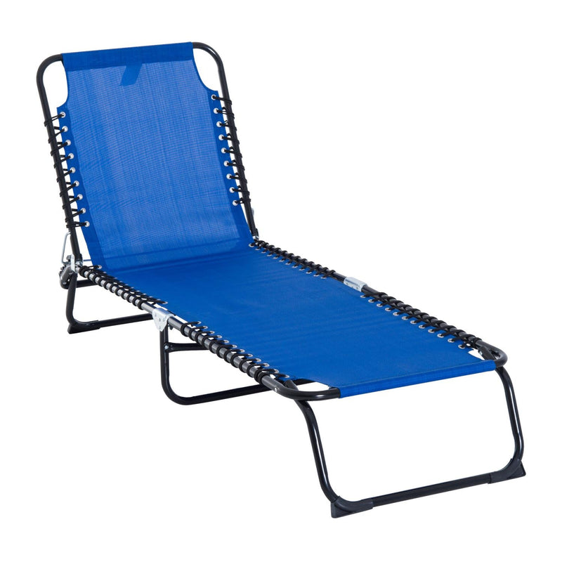 Folding Lounger Beach - Blue