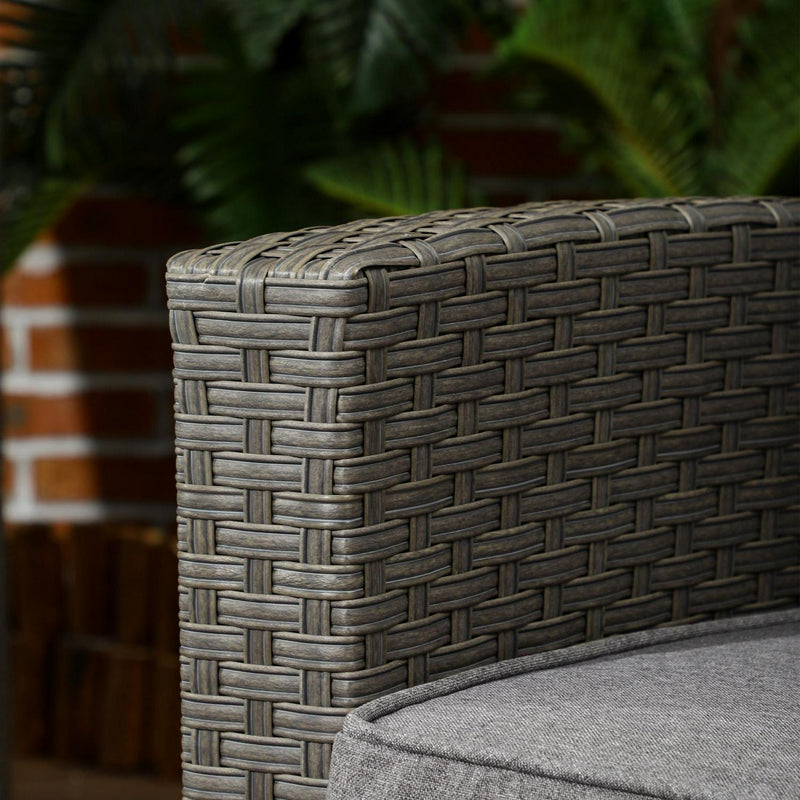 Four-Piece Rattan Chair Set - Grey