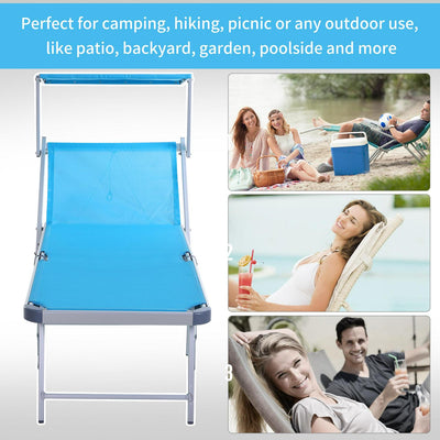 Garden Foldable Lounger- Blue