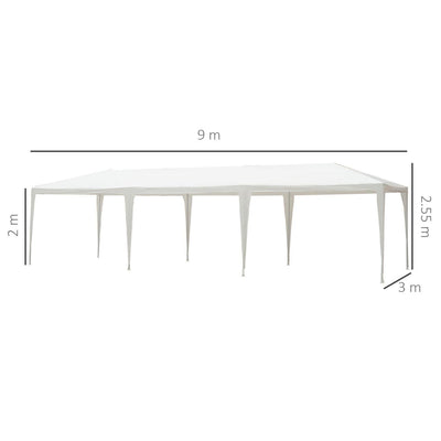 Garden Gazebo Marquee Party Wedding Tent Canopy -White