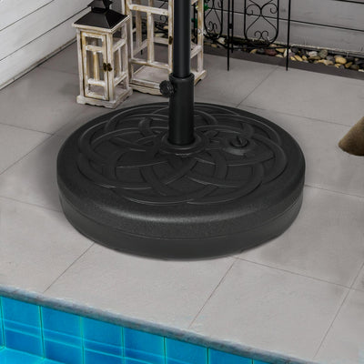 Garden Parasol Base Holder- Black