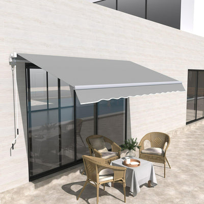 Garden Patio Manual Awning Canopy Sun Shade Shelter Retractable