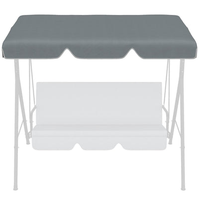 Garden Swing Canopy Replacement 2 Seater With Tubular Framework- Dark Grey