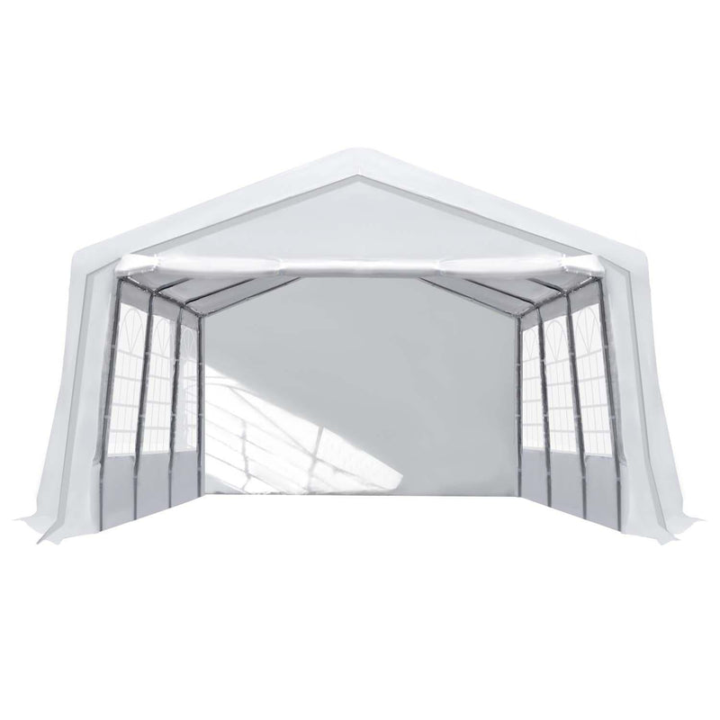 Gazebo Marquee, Steel Frame, Water Resistant, Size 8x4m-White