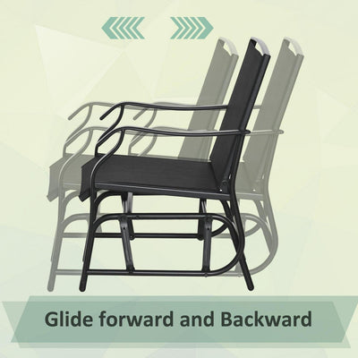 Glider Rocking Chair- Black