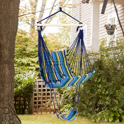 Hammock Chair-Yellow/Blue