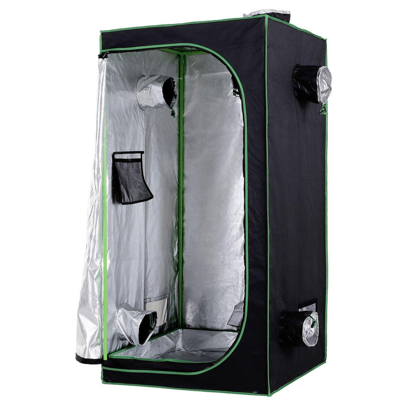 Hydroponic Plant Grow Tent, 80L X 80W 160Hcm-Black/Green