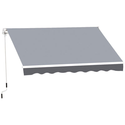 2.5mx2m Manual Retractable Patio Awning Shelter UV Protection