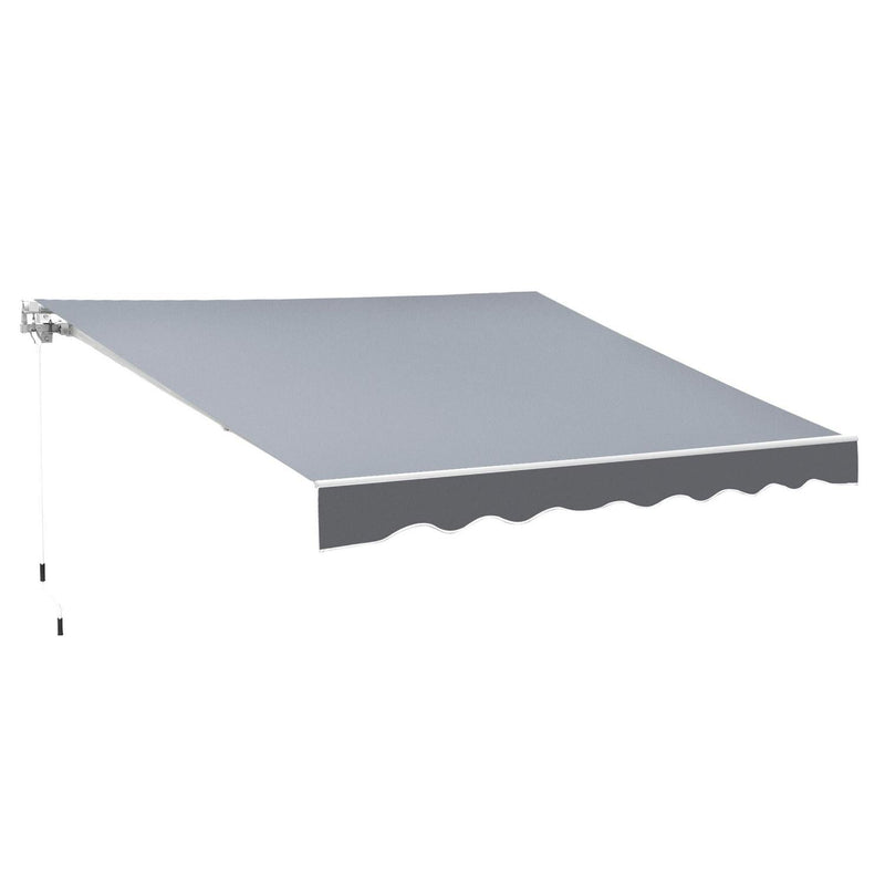 2.5mx2m Manual Retractable Patio Awning Shelter UV Protection