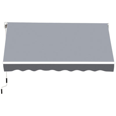 2.5mx2m Manual Retractable Patio Awning Shelter UV Protection