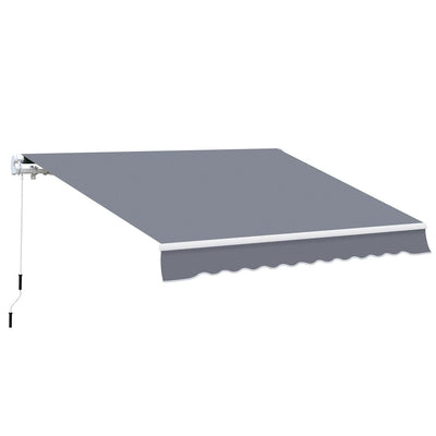 4 X3m Manual Retractable Awning, Size -Grey