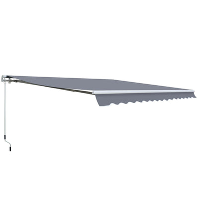 4 X3m Manual Retractable Awning, Size -Grey