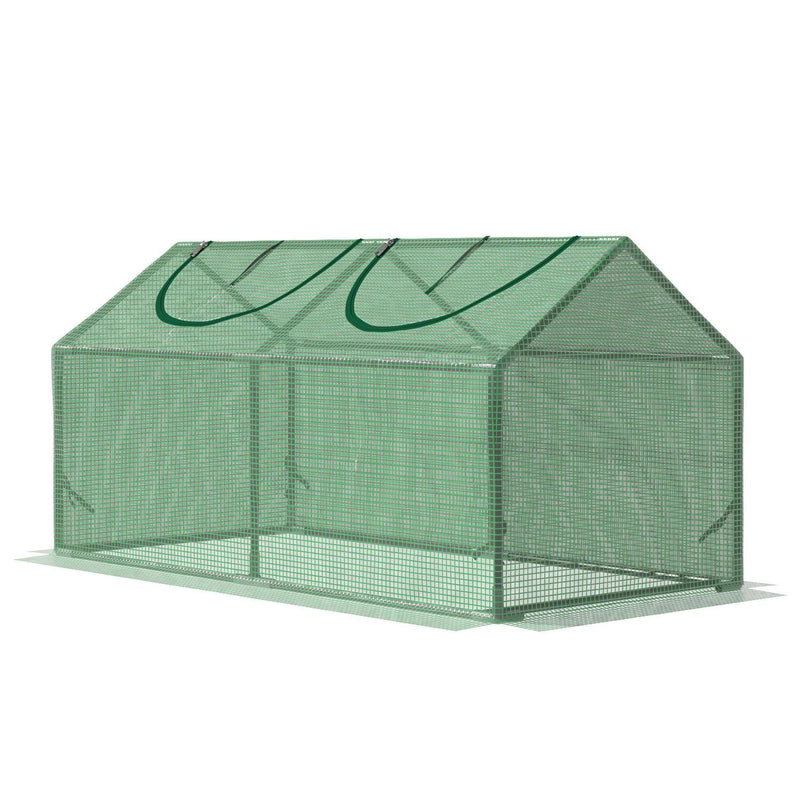 Mini Greenhouse, Small Plant Grow For Outdoor With Durable PE Cover, Observation Windows, 119 X 60 60 Cm, Green