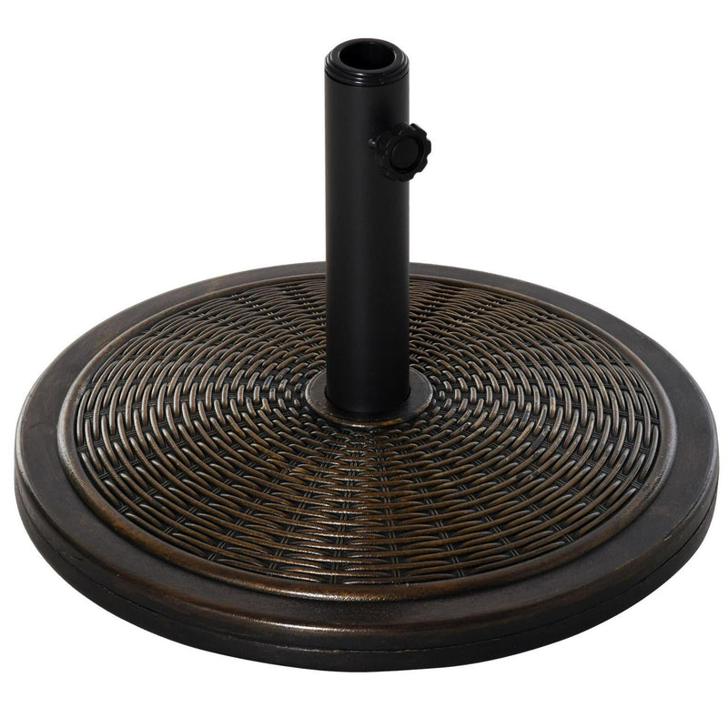 Offset Patio Umbrella Cement Base Stand - Black