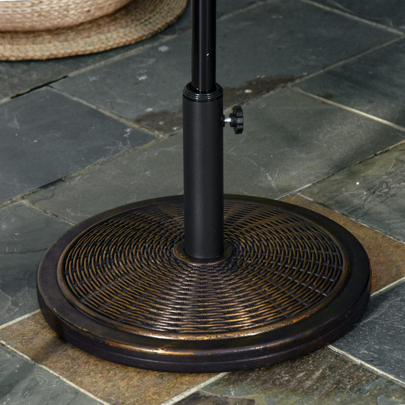 Offset Patio Umbrella Cement Base Stand - Black