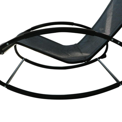 Orbital Zero Gravity Rocking Chair, 105Lx62Wx88H Cm,Texteline-Black