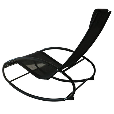 Orbital Zero Gravity Rocking Chair, 105Lx62Wx88H Cm,Texteline-Black