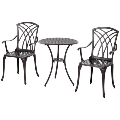 Coffee Table And 2 Chairs Outdoor Garden Furniture Set