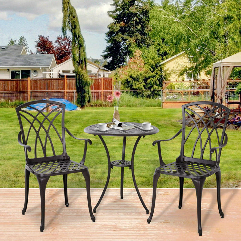 Coffee Table And 2 Chairs Outdoor Garden Furniture Set