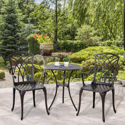 Coffee Table And 2 Chairs Outdoor Garden Furniture Set