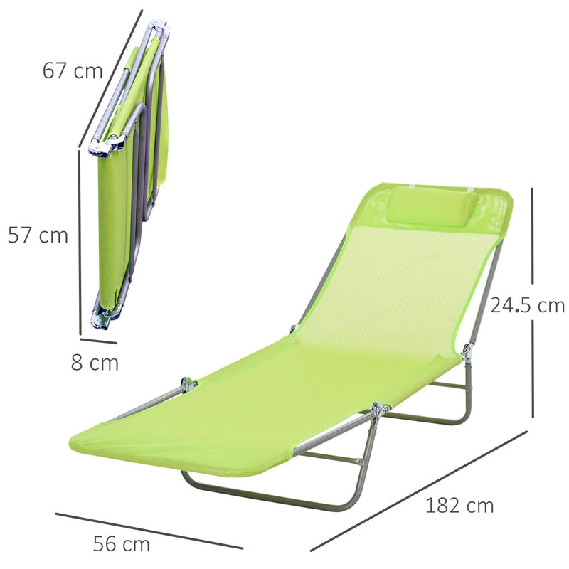 Patio Foldable Lounger- Green