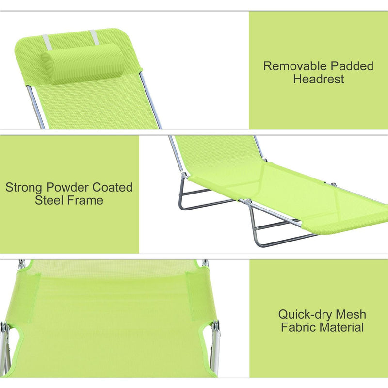 Patio Foldable Lounger- Green